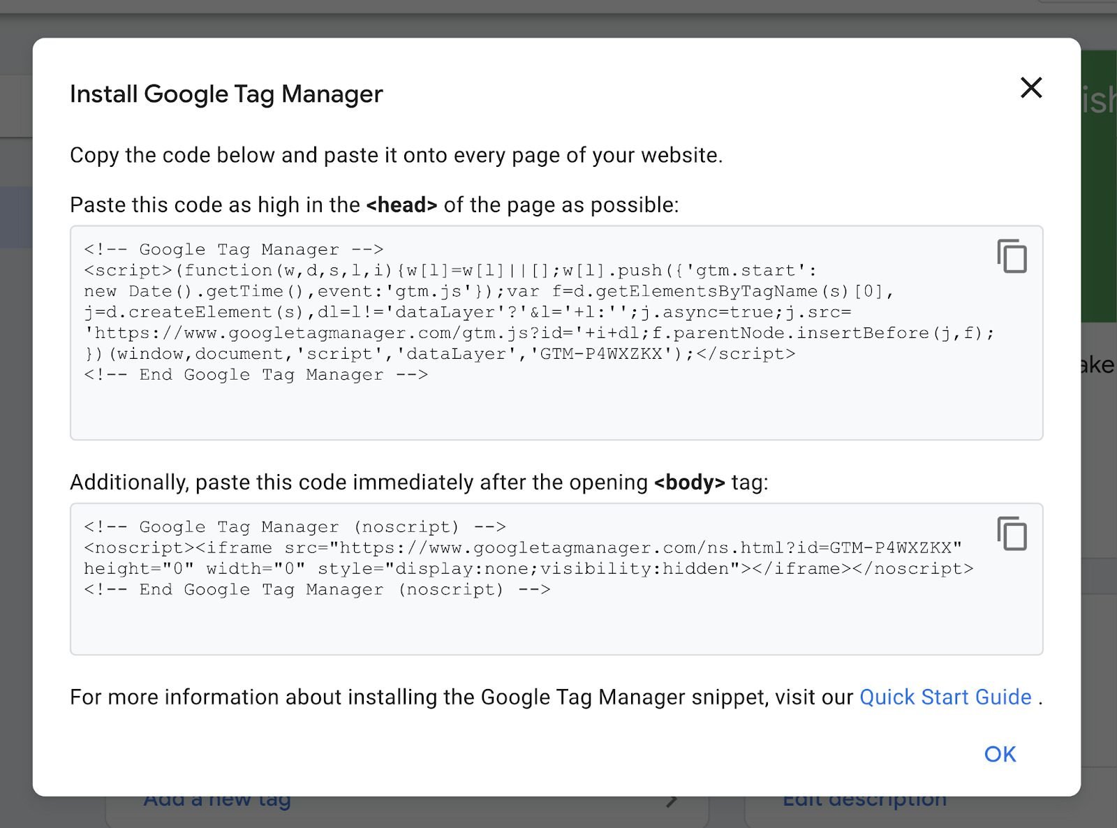 install google tag manager