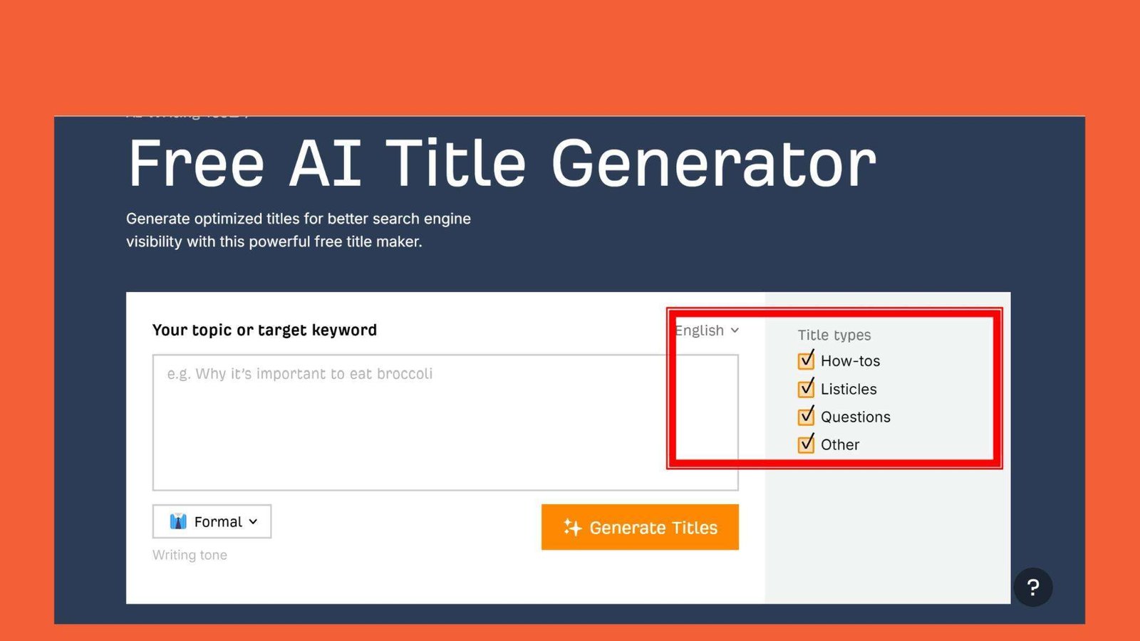 How does Ahrefs AI Title Generator work?