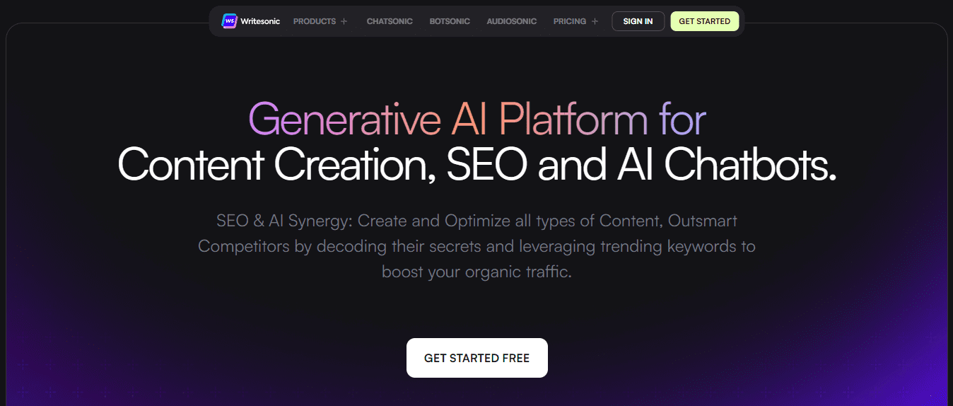 Writesonic - Reliable Platform for Content Creation & SEO