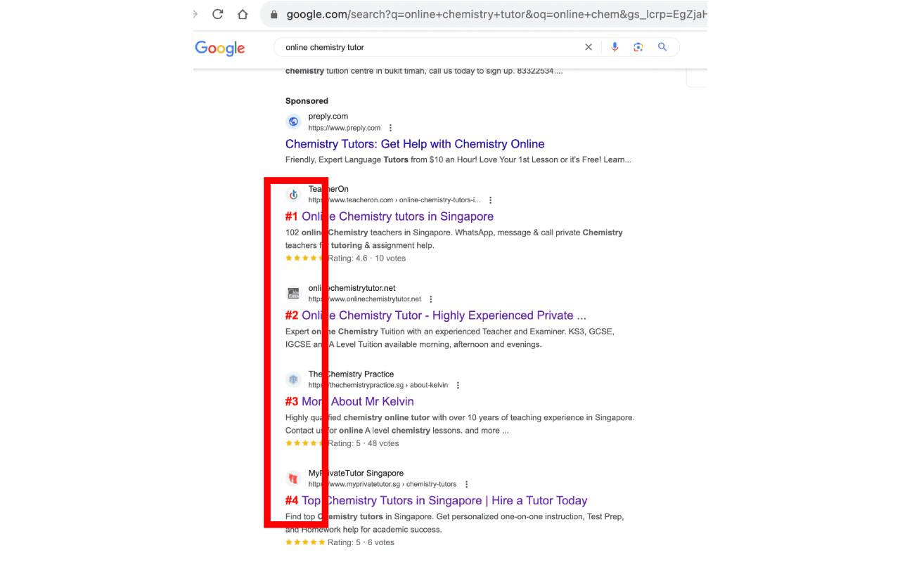 SERP Counter Chrome SEO Extension