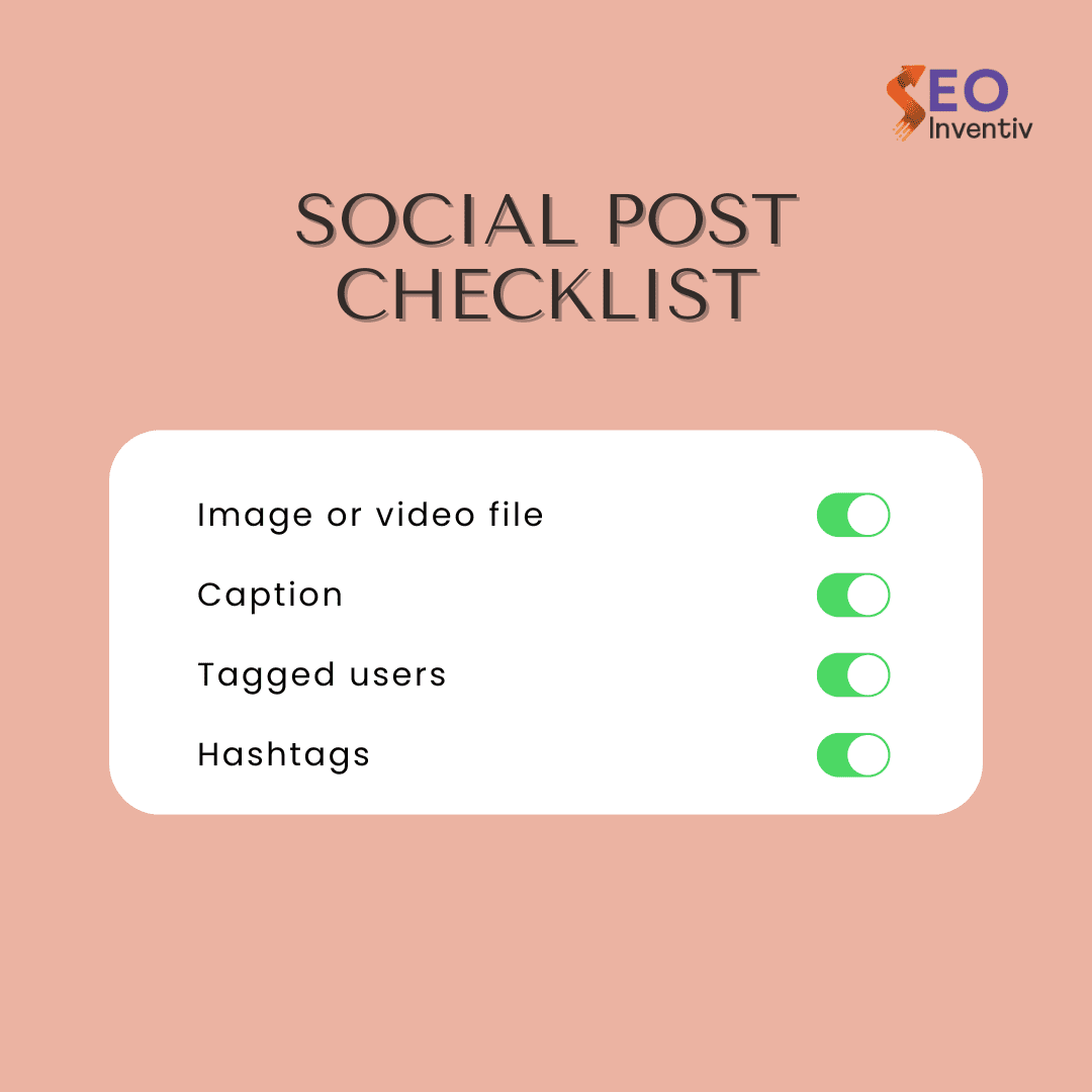 social posts checklist