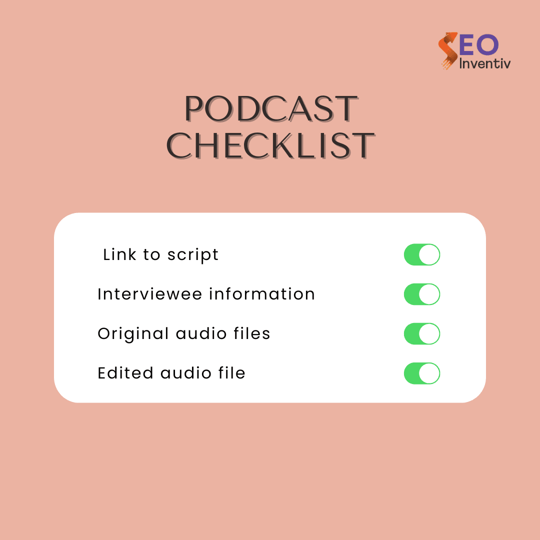 podcast checklist