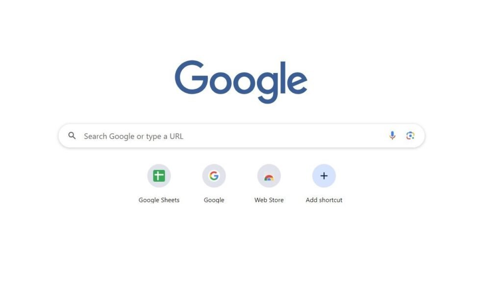 search google or type a url