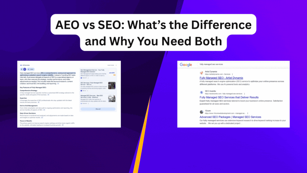 AEO vs SEO - Difference and Why Combine