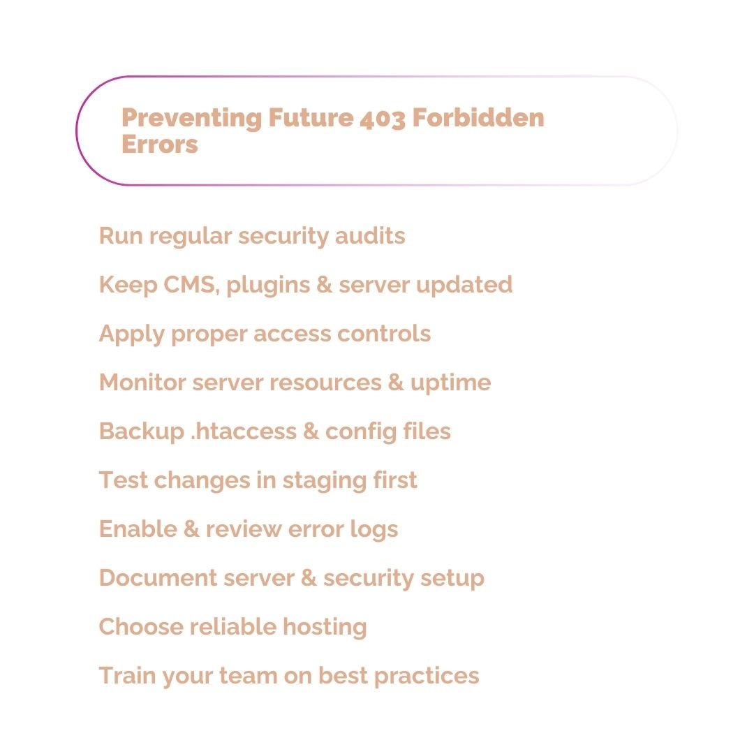 Preventing Future 403 Forbidden Errors